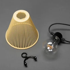 Lichtketting Biergarten basis set met kap geel