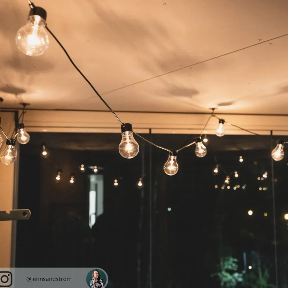 Lichtketting Biergarten 20-lamps helder barnsteen