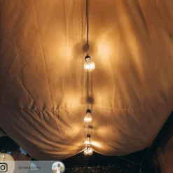 Lichtketting Biergarten 20-lamps helder barnsteen