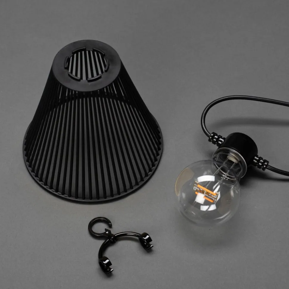 Lichtketting Biergarten uitbreiding kap zwart