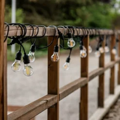 Lichtketting Girlanda IP44 zwart 15 m zonder lampjes