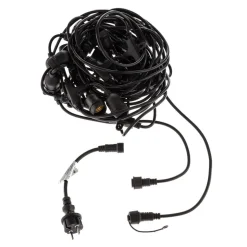 Lichtketting Girlanda IP44 zwart 15 m zonder lampjes