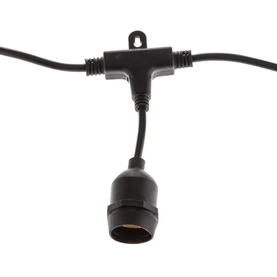 Lichtketting Girlanda IP44 zwart 15 m zonder lampjes