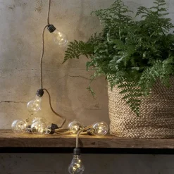 Lichtketting Jutta Jute batterijvoeding 10 lampen
