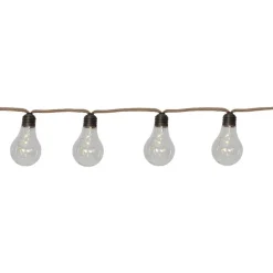 Lichtketting Jutta Jute batterijvoeding 10 lampen