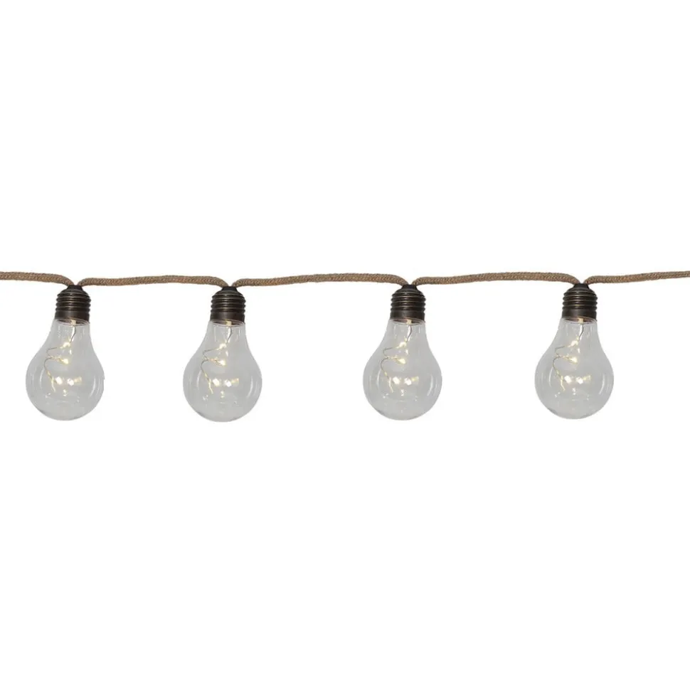 Lichtketting Jutta Jute batterijvoeding 10 lampen