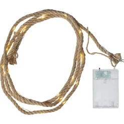 Lichtketting Jutta jutetouw batterijvoeding 40 LED