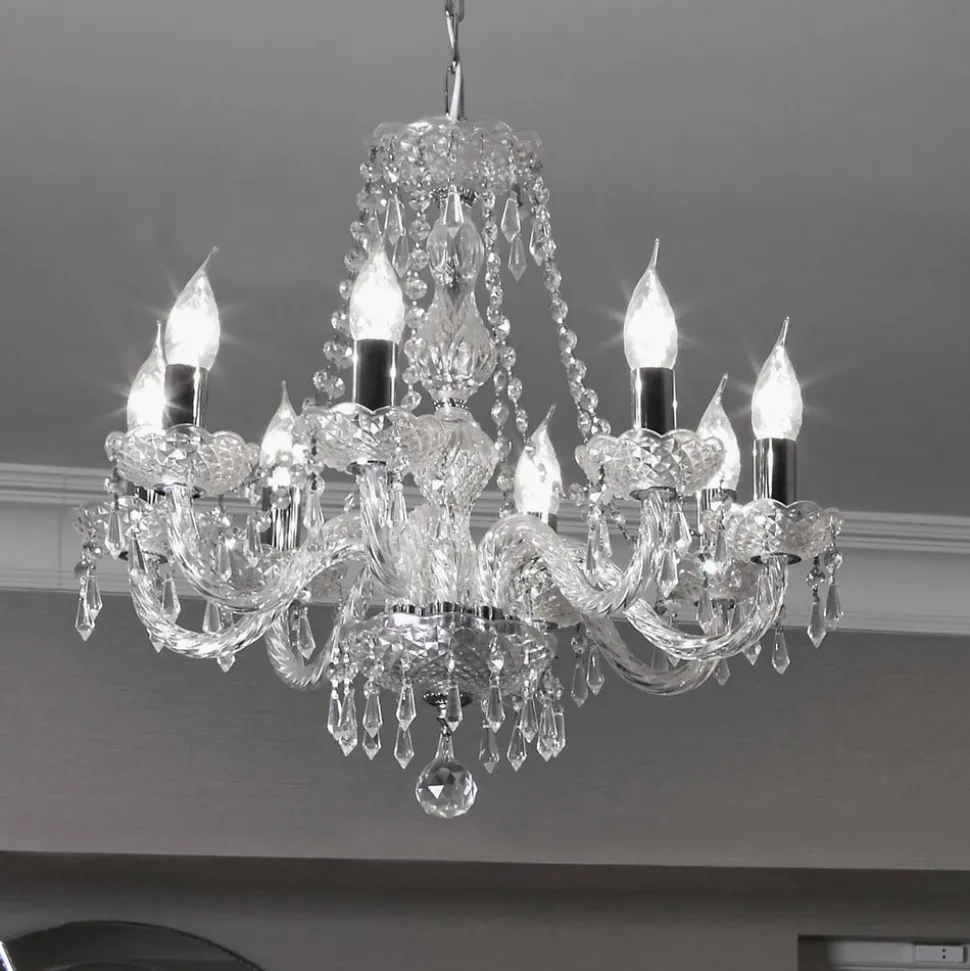 8-lichts kristallen kroonluchter HALE