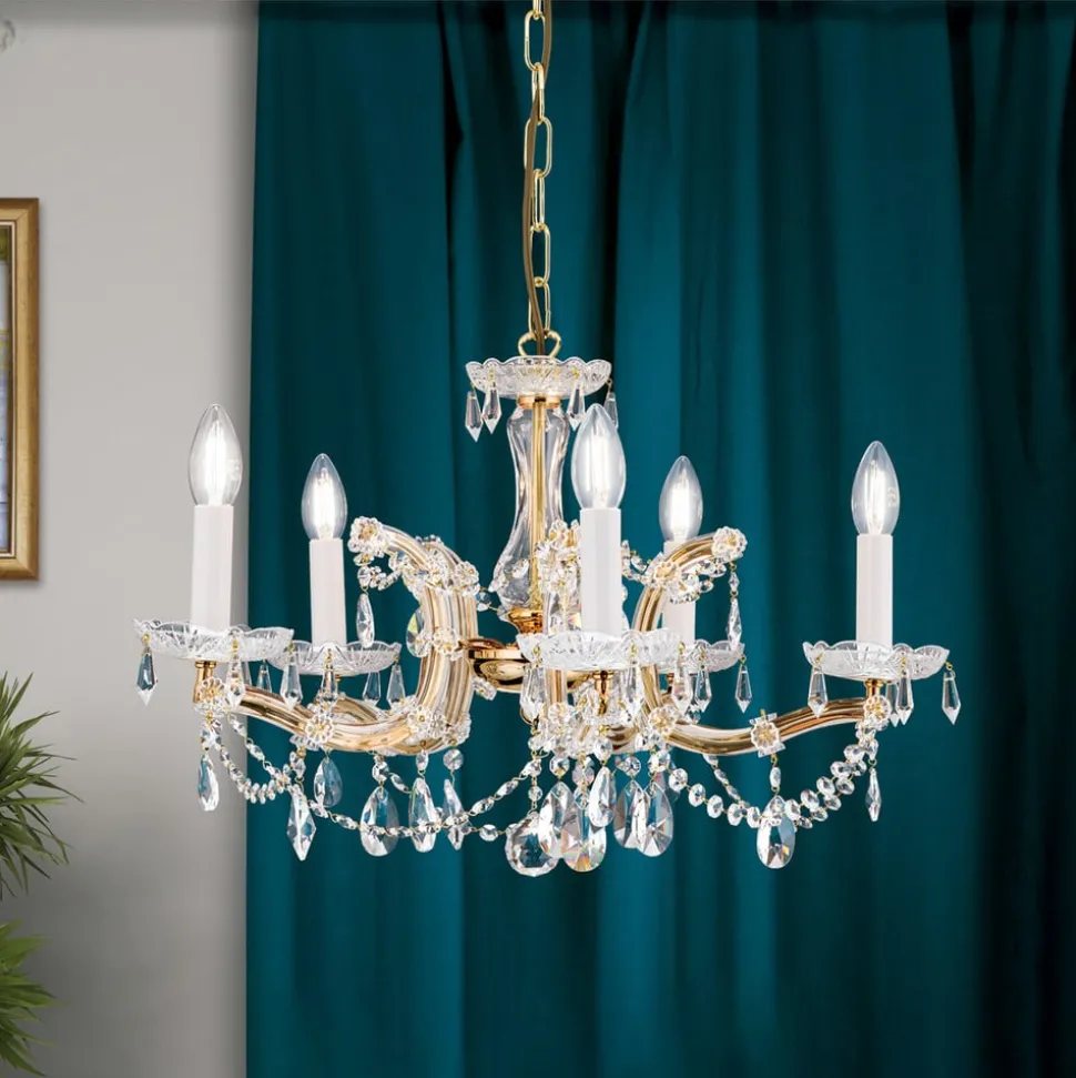 5-lichts kroonluchter TJURA, 60 cm