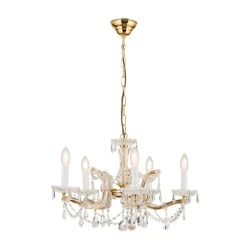 5-lichts kroonluchter TJURA, 60 cm