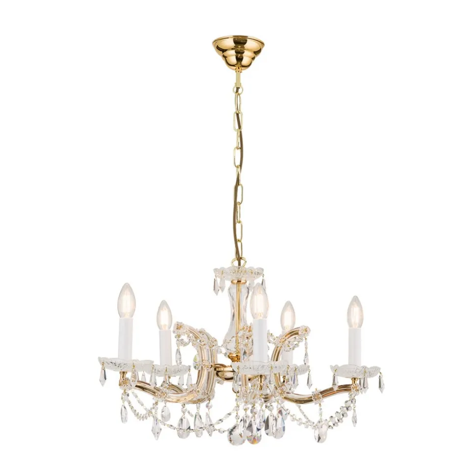 5-lichts kroonluchter TJURA, 60 cm