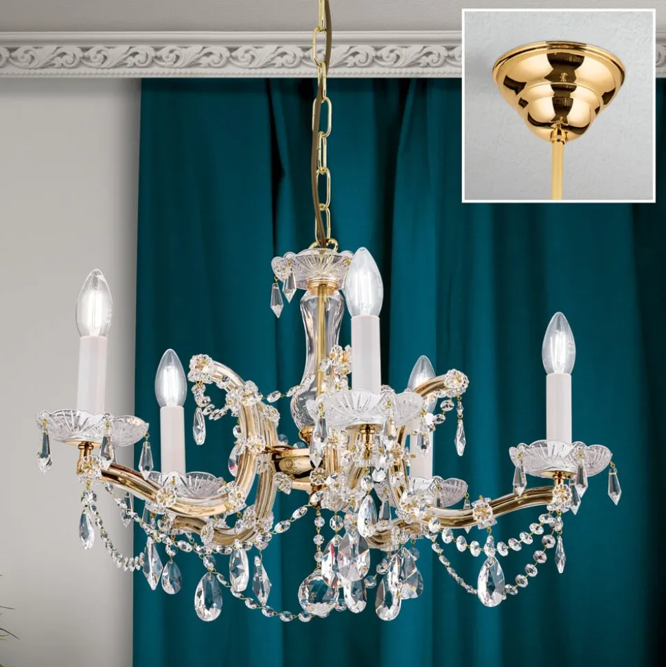 5-lichts kroonluchter TJURA, 60 cm