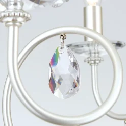 6-lichts kroonluchter VIOLETTA, zilver