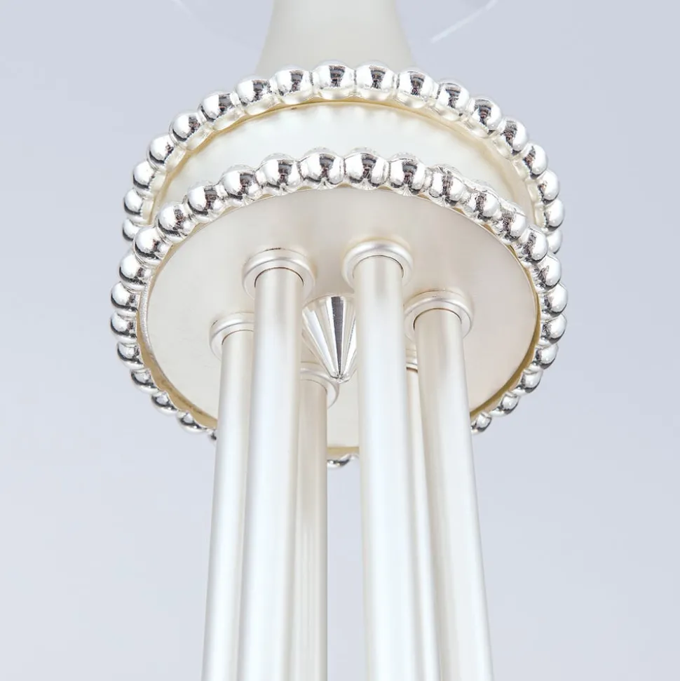 6-lichts kroonluchter VIOLETTA, zilver