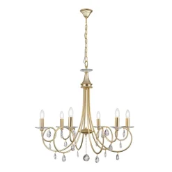 6-lichts kroonluchter VIOLETTA, goud