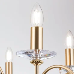 6-lichts kroonluchter VIOLETTA, goud