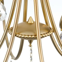 6-lichts kroonluchter VIOLETTA, goud