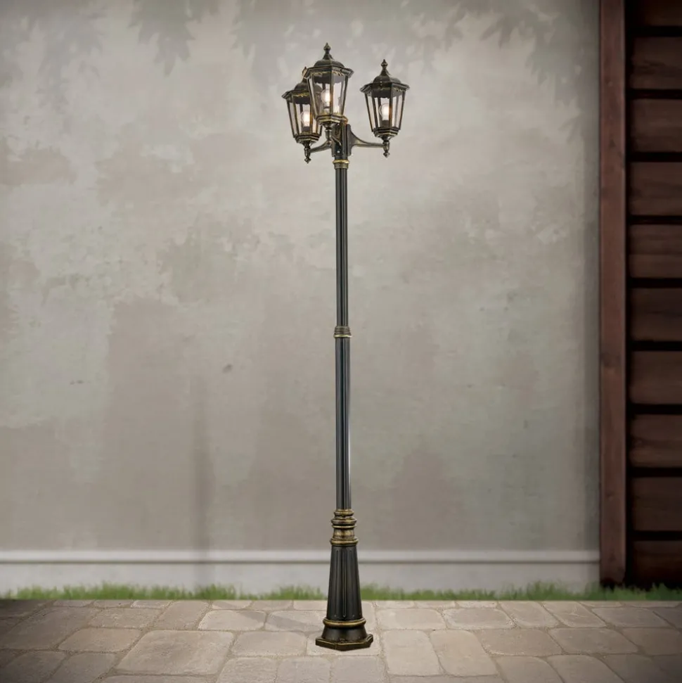 3-lichts lantaarnpaal Fabio, 255 cm