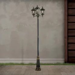 3-lichts lantaarnpaal Fabio, 255 cm