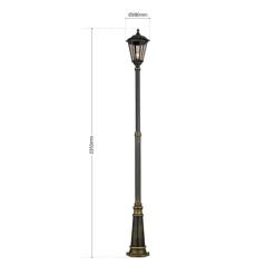 1-lichts lantaarnpaal Fabio, 249 cm