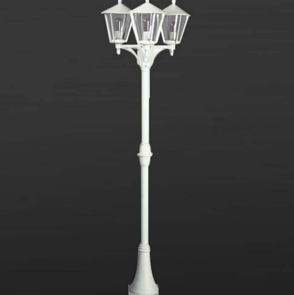3-lichts lantaarnpaal Landhaus 680 blank