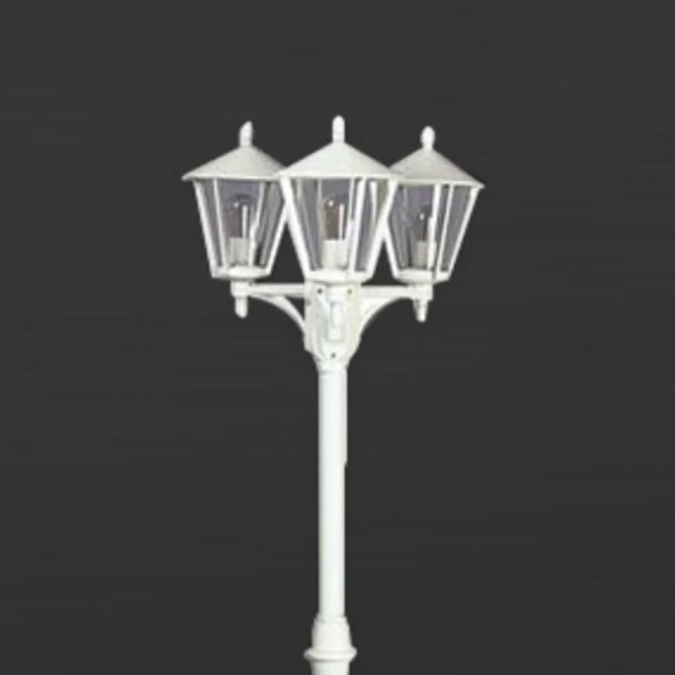 3-lichts lantaarnpaal Landhaus 680 blank