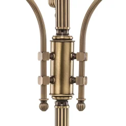 4-lichts vloerlamp DELIA, oud messing