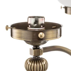 4-lichts vloerlamp DELIA, oud messing