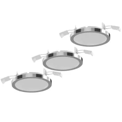 Lightme inbouwlamp Aqua Pur Ø11cm 3 per set chroom