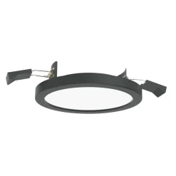 LIGHTME LED inbouwlamp Aqua Plano IP44 zwart