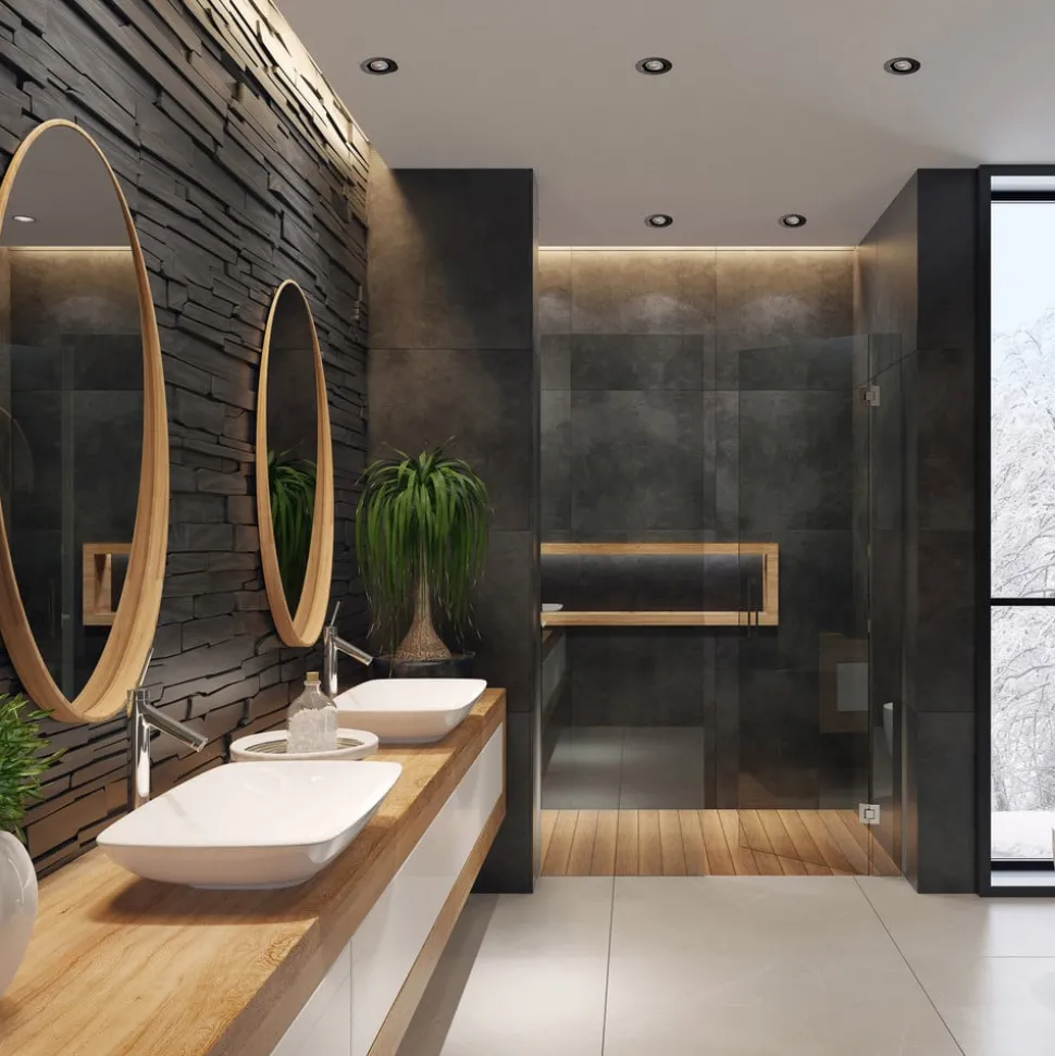 LIGHTME LED inbouwlamp Aqua Plano IP44 zwart