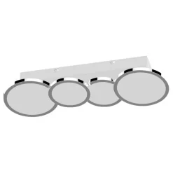 Lightme LED plafondlamp Aqua 4-lamps met CCT