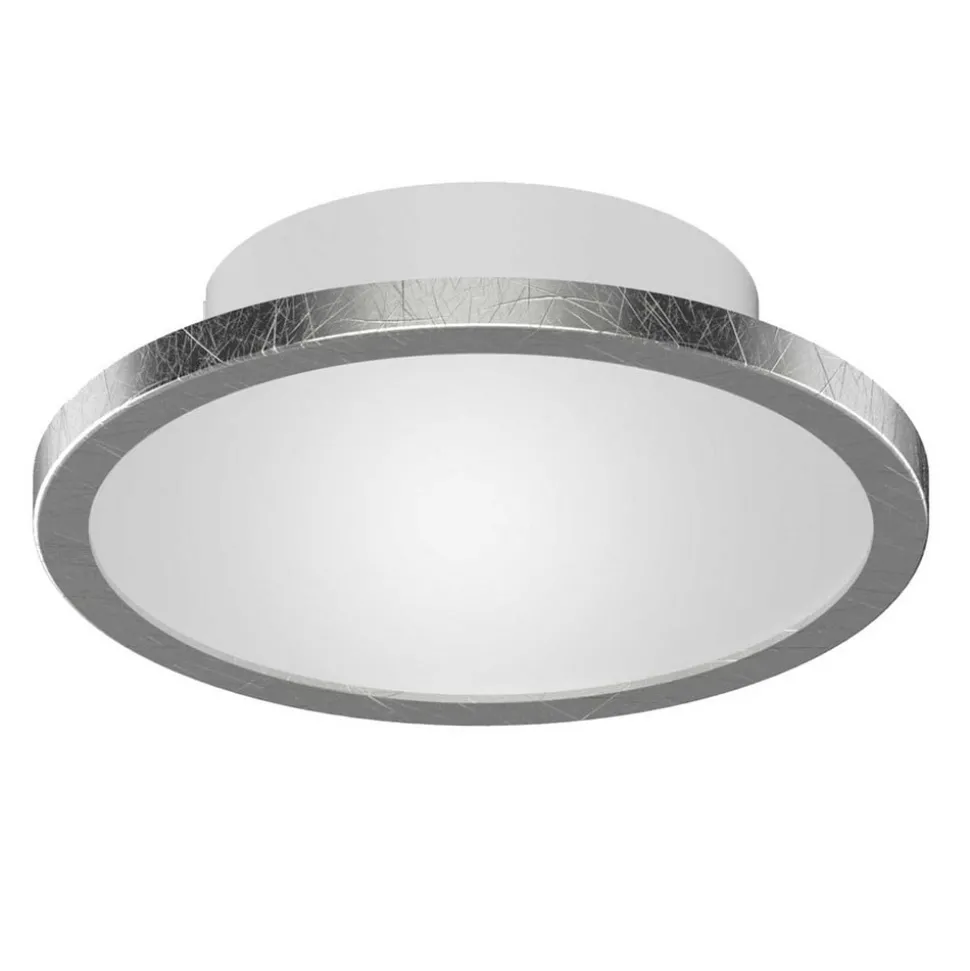 LightMe LED plafondlamp Aqua Ø14,7cm bladzilver