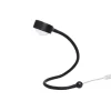 LightMe tafellamp Powerlens Snake, zwart, flexibele arm