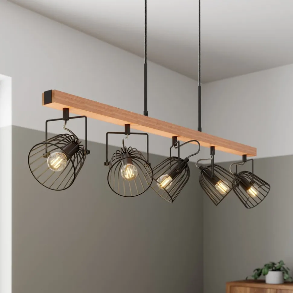 Lindby Adalin hanglamp, 5-lamps, kooi