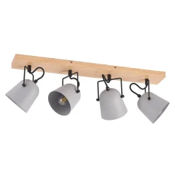 Lindby Adalin plafondlamp, 4-lamps, grijs