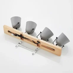 Lindby Adalin plafondlamp, 4-lamps, grijs