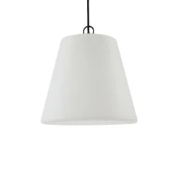 Lindby Alaida buiten hanglamp, stompe kegel, wit