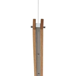 Lindby Alimara LED hanglamp, hout, lengte 138 cm
