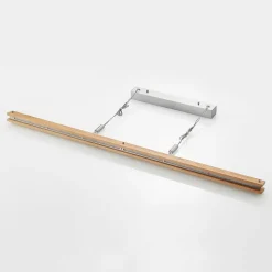Lindby Alimara LED hanglamp, hout, lengte 138 cm