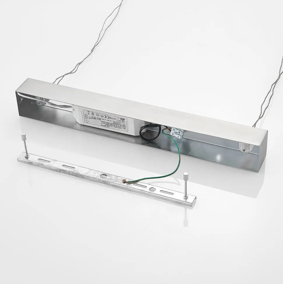 Lindby Alimara LED hanglamp, hout, lengte 138 cm