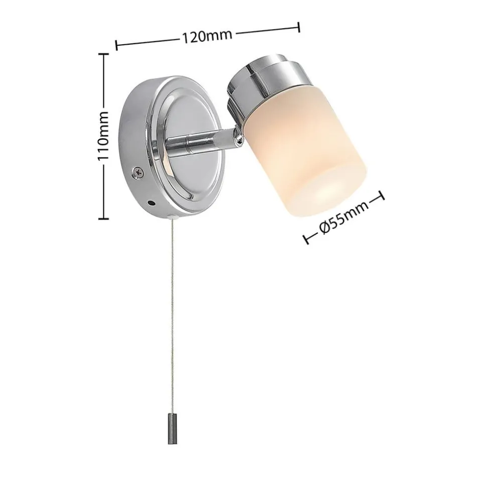 Lindby Alimari wandlamp, chroom