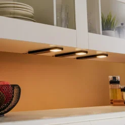 Lindby Amaryll LED meubelverlichting, set van 3, zwart