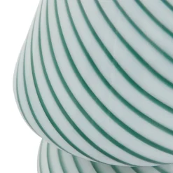 Lindby Andriana tafellamp, groen/wit, glas, Ø 15 cm