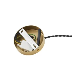 Lindby Annegret hanglamp, Ø 18 cm, keramiek, wit/messing