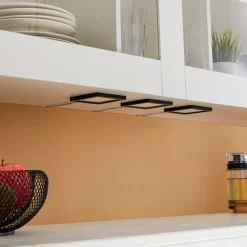 Lindby Antony LED meubelverlichting, set van 3, zwart