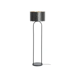 Lindby Aralena vloerlamp, zwart/goud, hoogte 143,5 cm