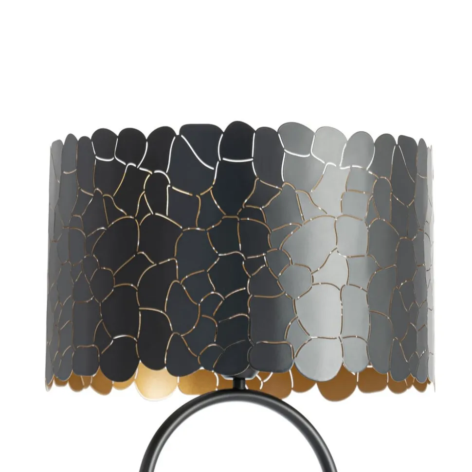 Lindby Aralena vloerlamp, zwart/goud, hoogte 143,5 cm