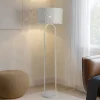 Lindby Aralena vloerlamp, wit, metaal, hoogte 143,5 cm