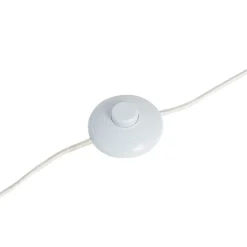 Lindby Aralena vloerlamp, wit, metaal, hoogte 143,5 cm